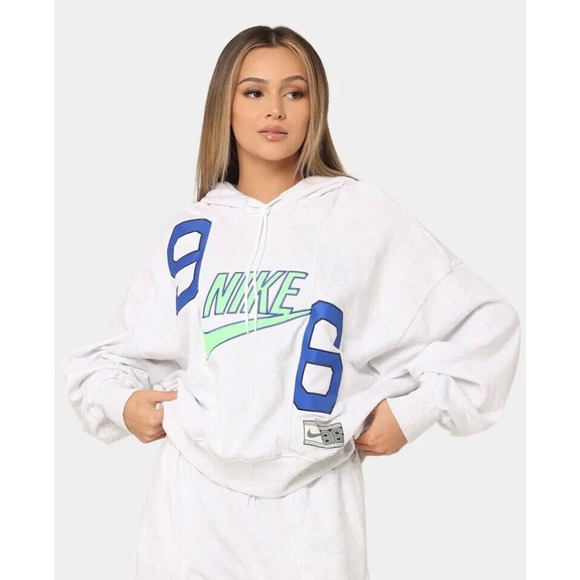 NIKE Women's NSW 🔥Circa 96 Fleece Hoodie🔥 Size L DV8086-051 Retail $130 NWT - Picture 1 of 8